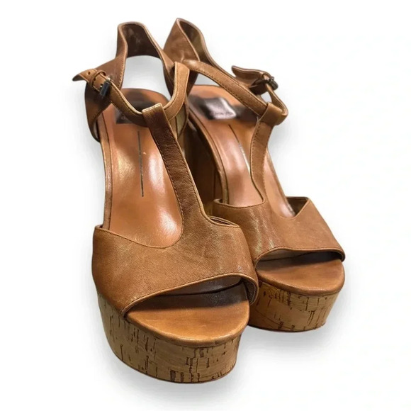 Dolce Vita Women's Baxter Platform pump Tan Leather Sz 9 EUC - Picture 3 of 15